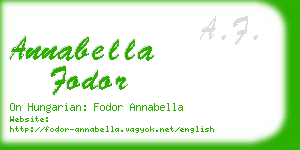 annabella fodor business card